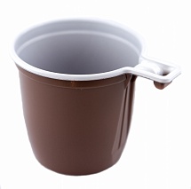 Чашка для чая и кофе 180 мл, коричн, 50 шт/уп