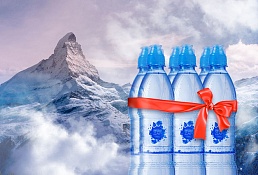Упаковка из 12 бутылочек по 0,5л настоящей горной воды в ПОДАРОК!